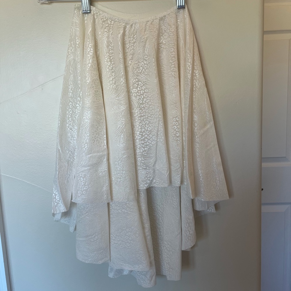 Custom Cream High Low Skirt